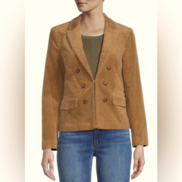 Nanette Nanette Lepore Corduroy Double Breasted Jacket - Picture 1 of 8